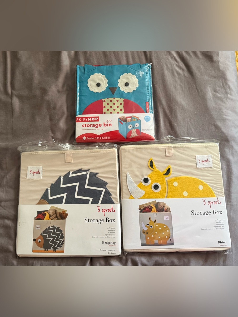 Bundle: 3 Sprouts (2) and Skip Hop Storage Boxes/Bin BNWT